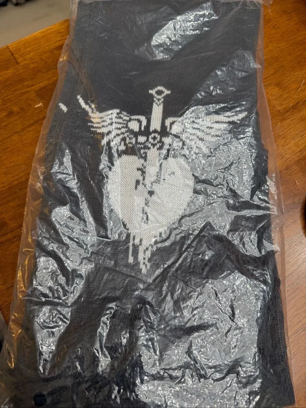 Bon Jovi Black & White Logo Fringe Scarf Rock Band (9155)